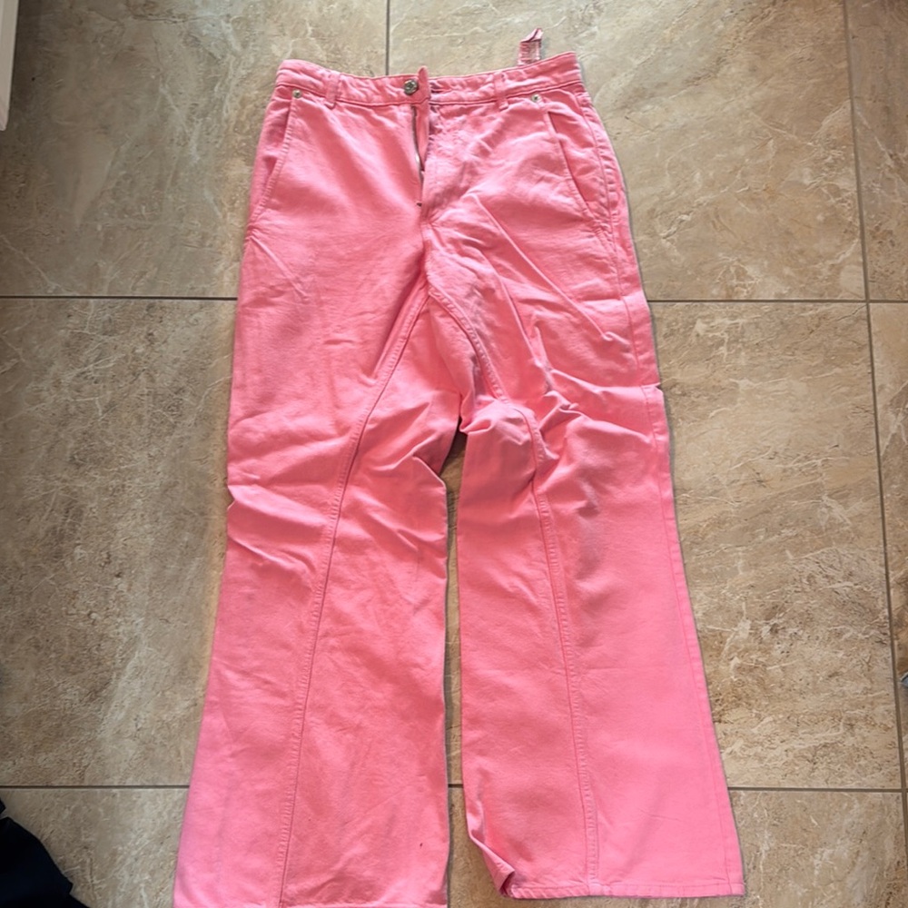 Pink Wide-Leg Pants